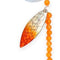 Single Hook Willow Leaf Spinner – Orange Scale Blade Lure