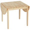 HOMCOM Natural Solid Wood Kitchen Table Drop Leaf Folding Dining Table for Small Spaces Natural Finish