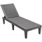Outdoor Chaise Lounge Chair with 5 Positions Adjustable Backrest-Grey