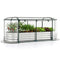 Outdoor Color Steel Raised Garden Bed with Greenhouse Cover Roll-up Window-Silver