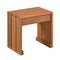 Outdoor Garden Bench Single Person Patio Backless Bench with Solid Wooden Frame