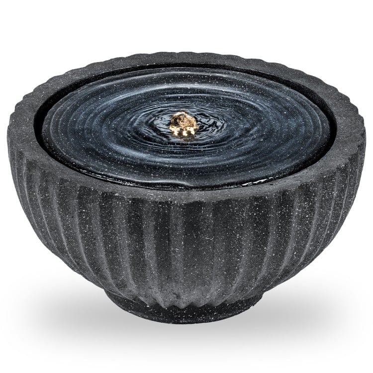 Outdoor Round Sphere Water Fountain with LED Lights and Pump