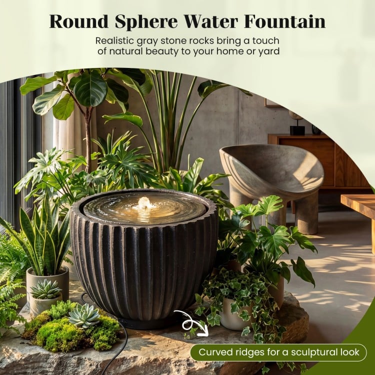 Outdoor Round Sphere Water Fountain with Pump for Garden