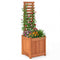Outdoor Wooden Raised Garden Bed with Trellis
