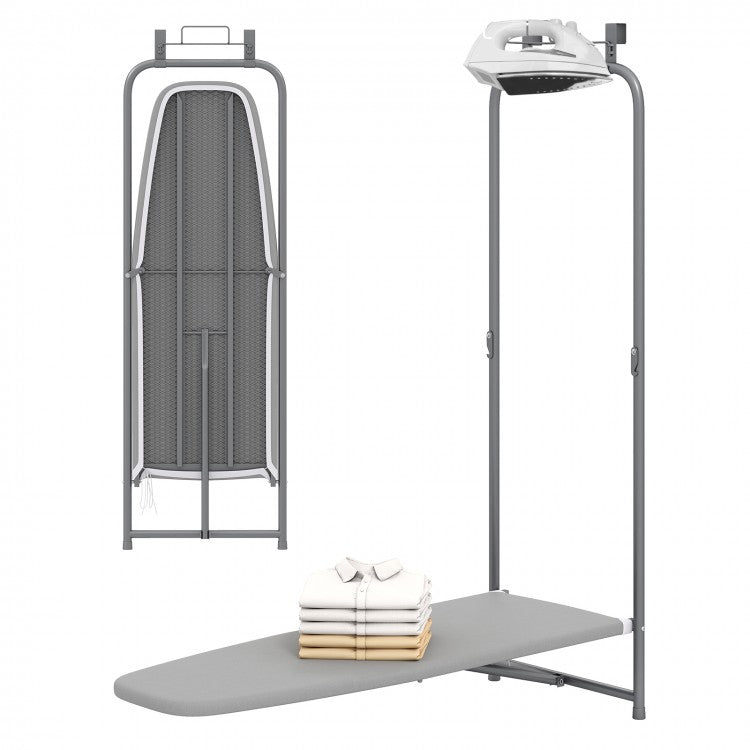 Over-the-Door Ironing Board, Space-Saving Foldable Metal Hanging Ironing Board