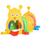 Qaba Kids Caterpillar Tunnel Climb-N-Crawl Toy Indoor Outdoor Play Multicolor for Ages 3-6