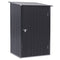Outsunny 3.3' x 3.4' Lean-to Garden Storage Shed, Outdoor Galvanized Steel Tool House with Lockable Door for Patio Garden Backyard Lawn