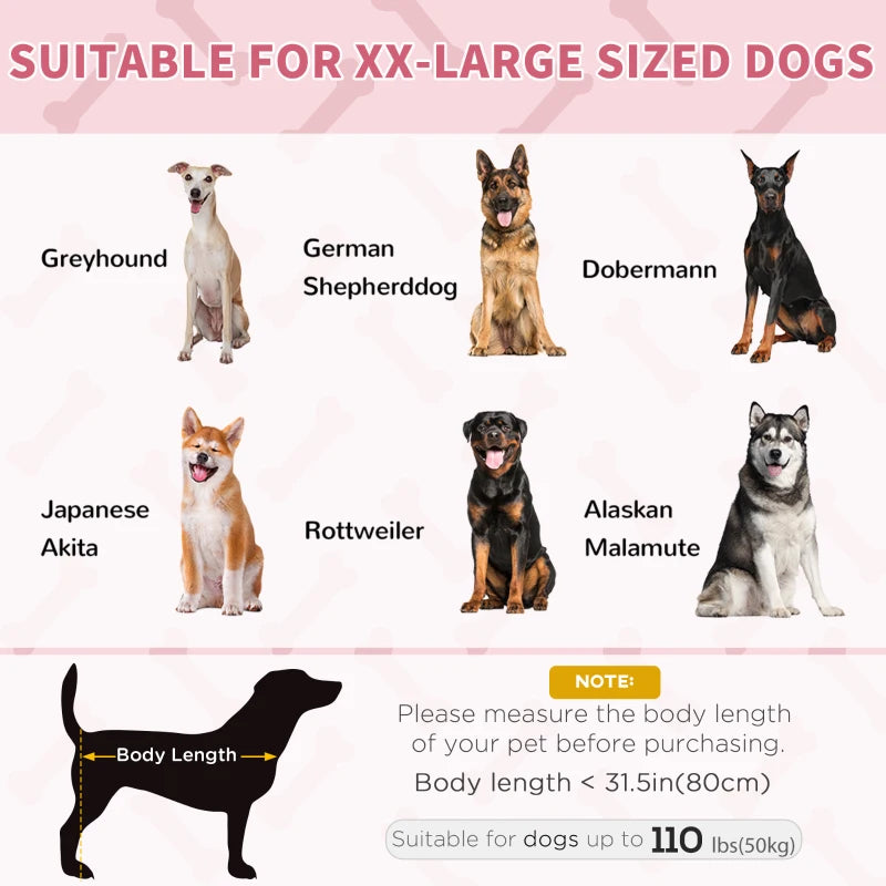 Elevated Dog Bed, Raised Dog Cot for XL Sized Dogs, Indoor & Outdoor, 48" x 36" x 9", Red