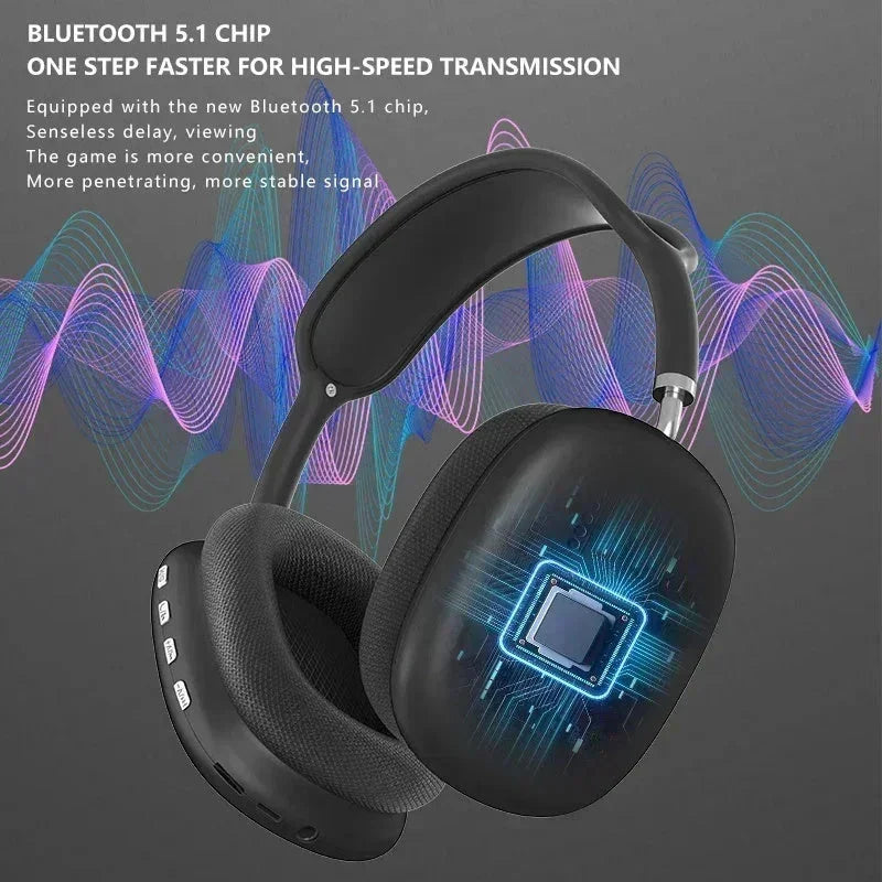 P9 Wireless Bluetooth Headset Outdoor Sports Gaming Wireless Headphones With Mic Noise Cancelling Earbuds Bluetooth Earphones 