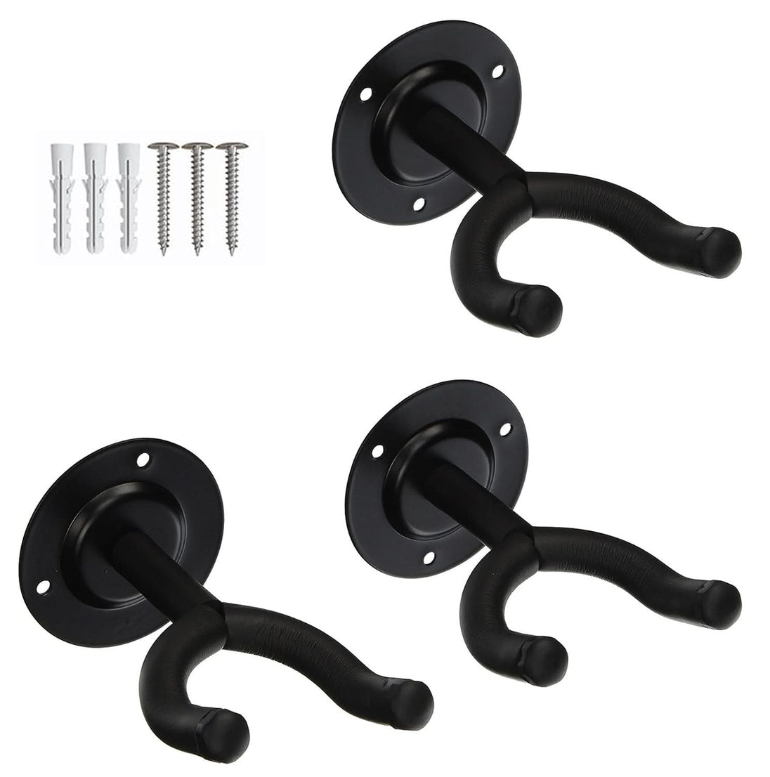 5 Core Guitar Wall Mount Hanger Display Guitar Wall Holder Hook w Screws Soft Padding