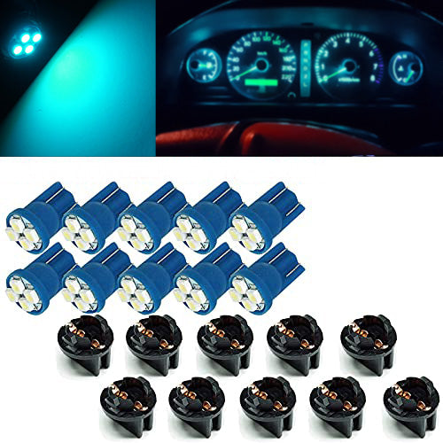 T10 #168 #194 12V LED instrument Panel Dash Cluster Light Bulb with 1/2" Twist Lock Socket 