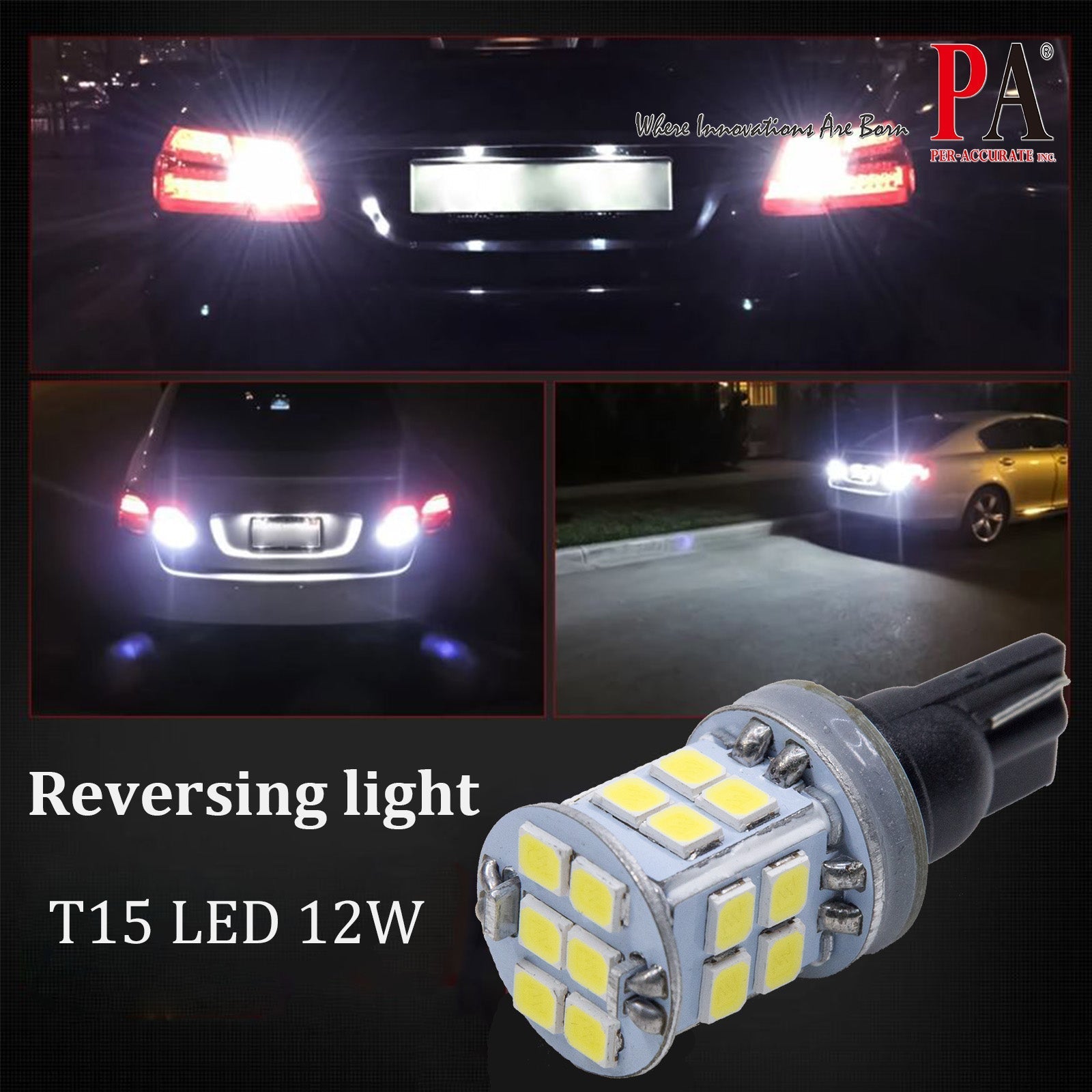 LED Back Reverse Light White 1700lm super bright plug and play | S-22 (2 Bulbs) 