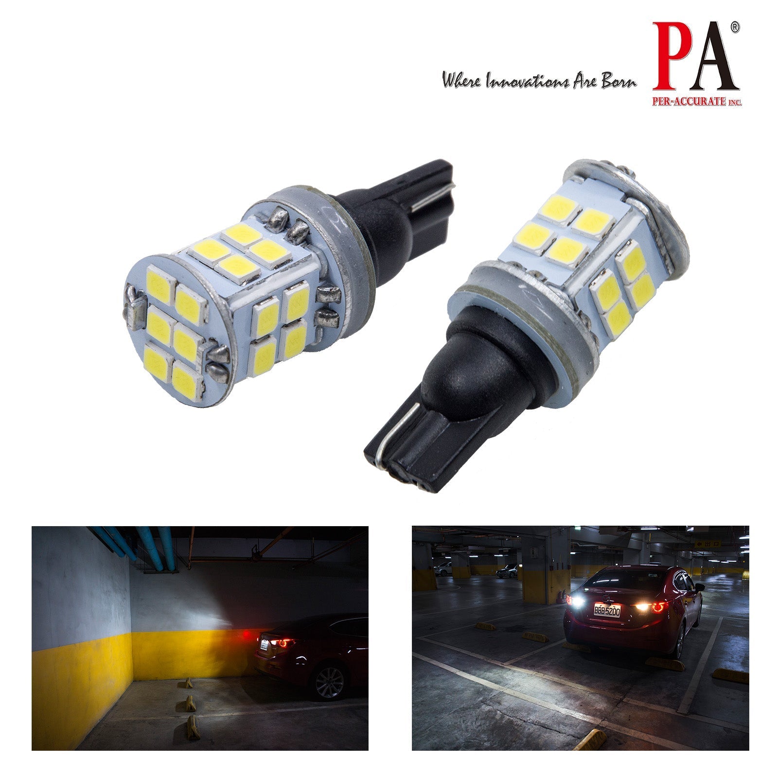 LED Back Reverse Light White 1700lm super bright plug and play | S-22 (2 Bulbs) 
