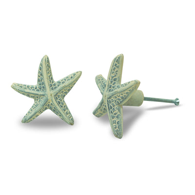 Starfish Knob Cast Iron White, Last Chance 