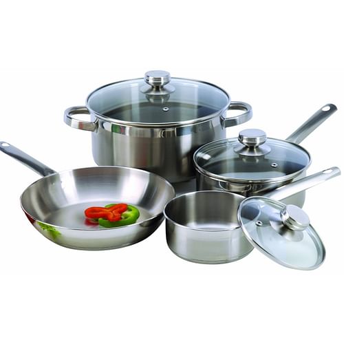 7-Piece Cookware Set Constructed in 18/10 Stainless Steel - Free Shipping 