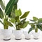 Perla White Bamboo Mid-Century Mushroom Planter – Eco-Friendly Handmade Bamboo Pot for Artificial Plants and Modern Home Décor