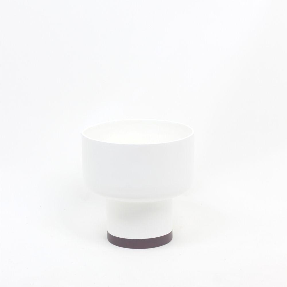 Perla - White Bamboo Mid-Century Mushroom Planter 