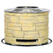 Outsunny Portable Smokeless Fire Pit Camping Bonfire Stove Mat Backyard Patio Picnic Magnesium Oxide Yellow