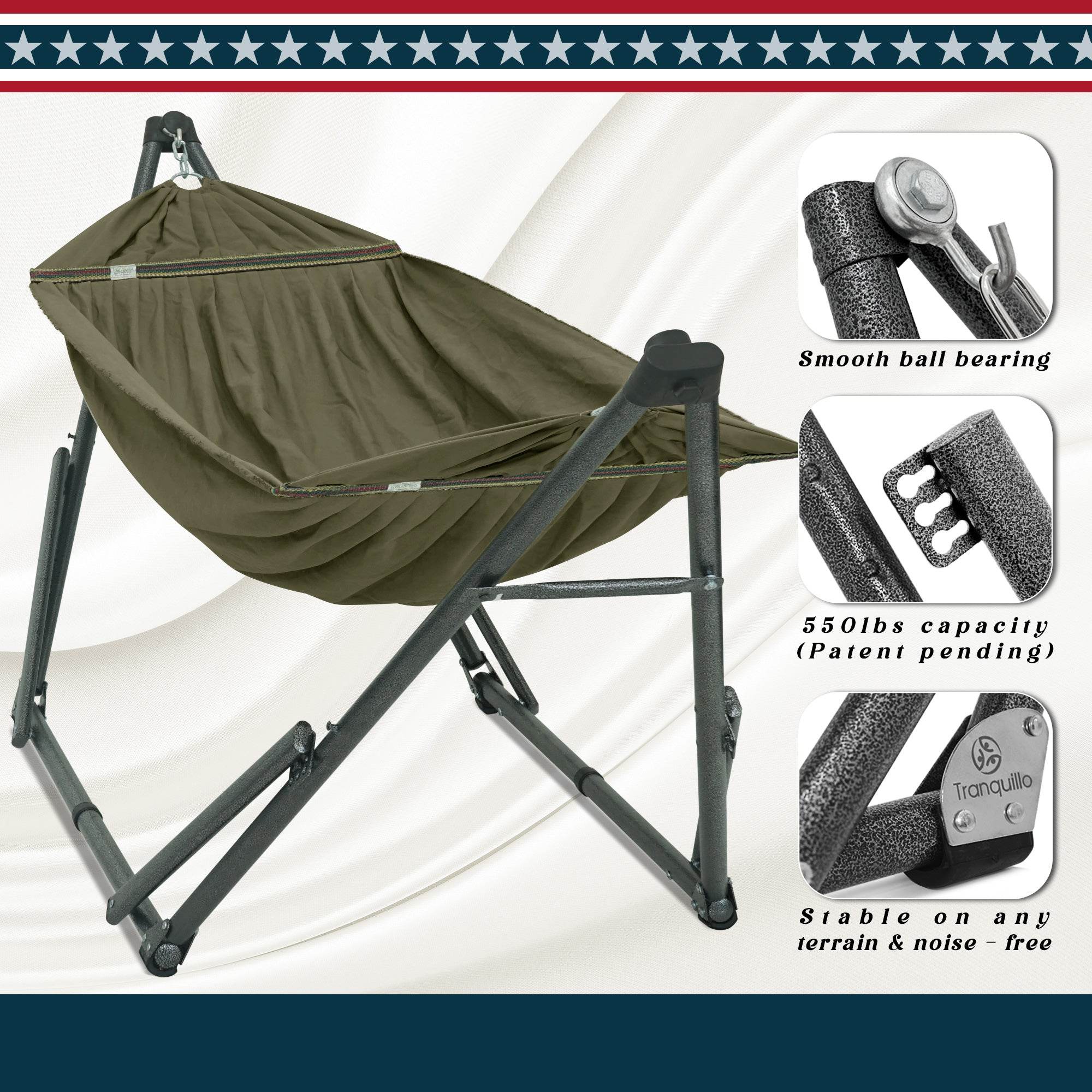 Tranquillo Uniki Canvas Hammock Stand 