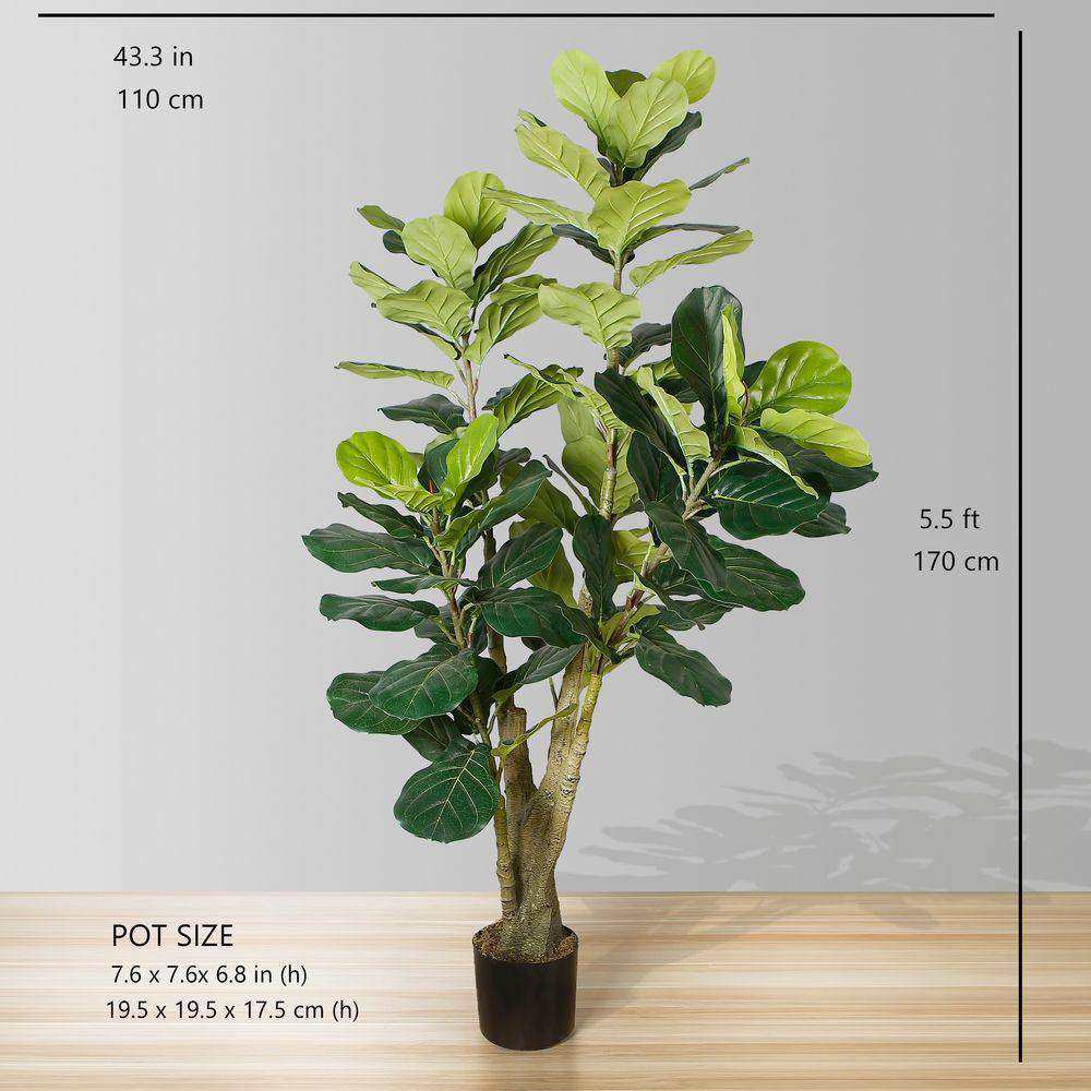 Pico Artificial Fiddle Leaf Potted Plant 5.5' 
