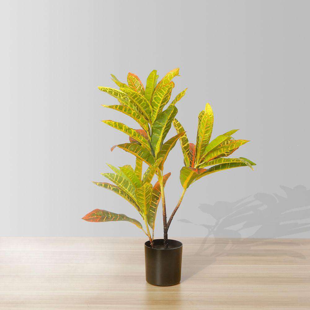 Pinto Artificial Crotons Potted Plant 22" 