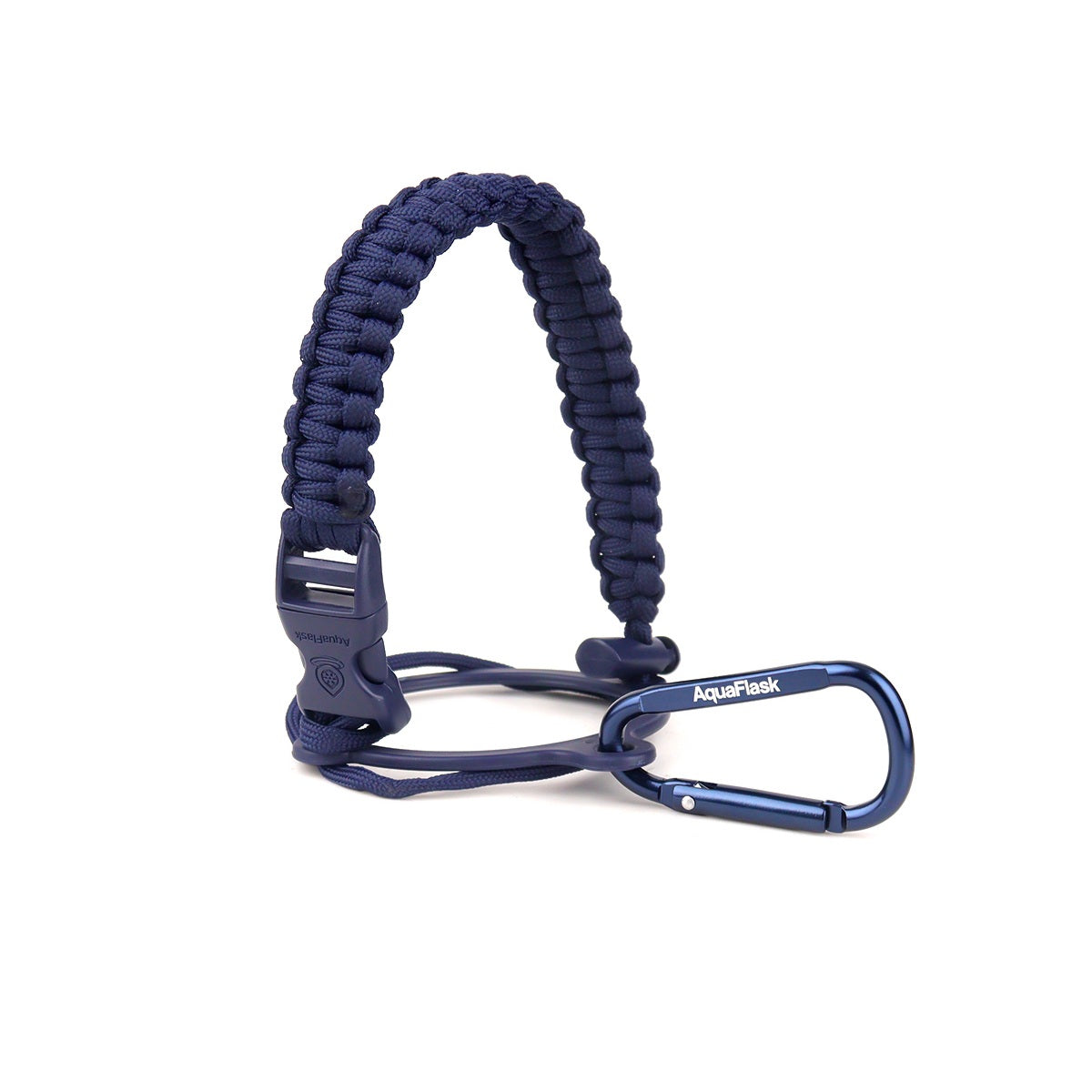 AquaFlask 14–64 oz Paracord Handle with Carabiner Clip – Durable Carry Strap for Water Bottles 