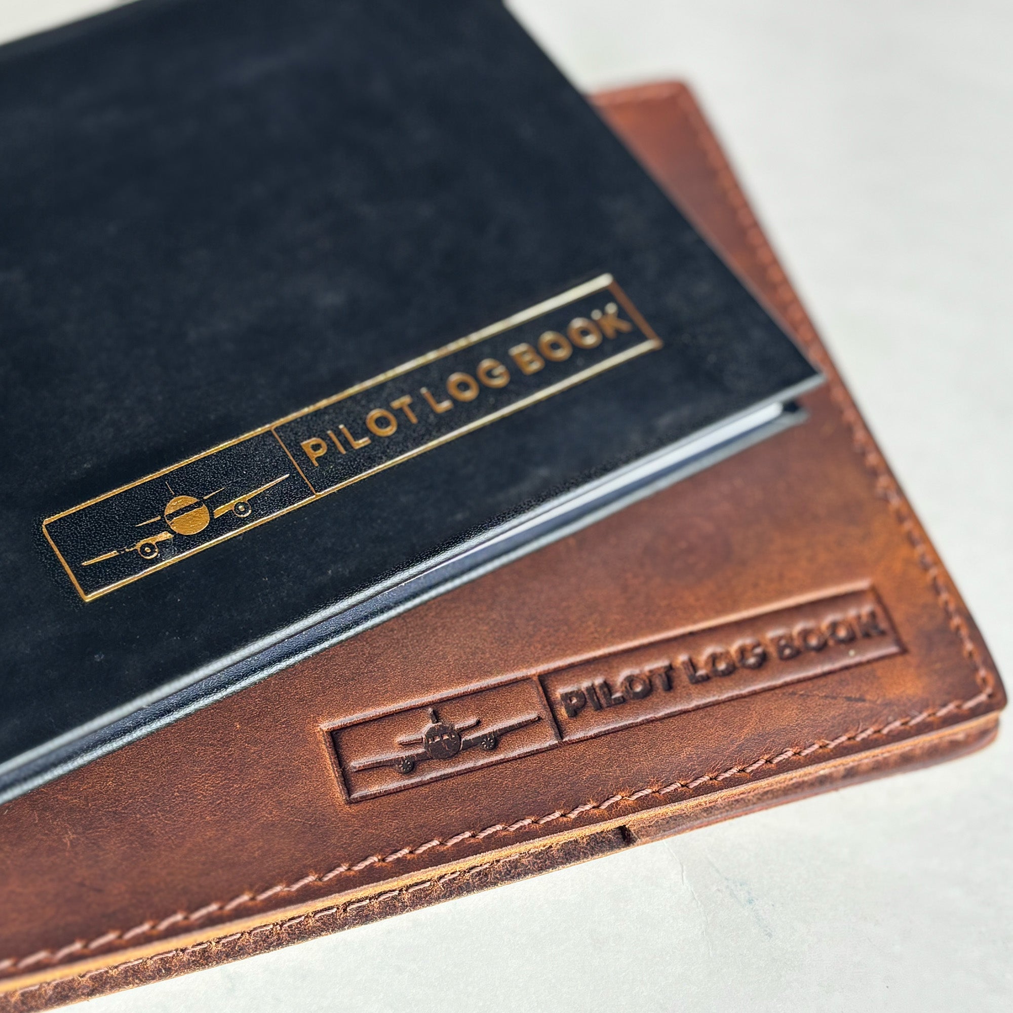 Premium Leather Pilot Log
