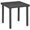 Outsunny Patio Side Table with Umbrella Hole Steel Frame Small Coffee Table Gray