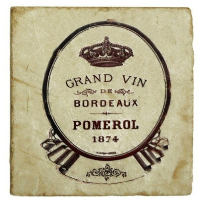 GRAND VIN POMEROL Set/4 Coasters 