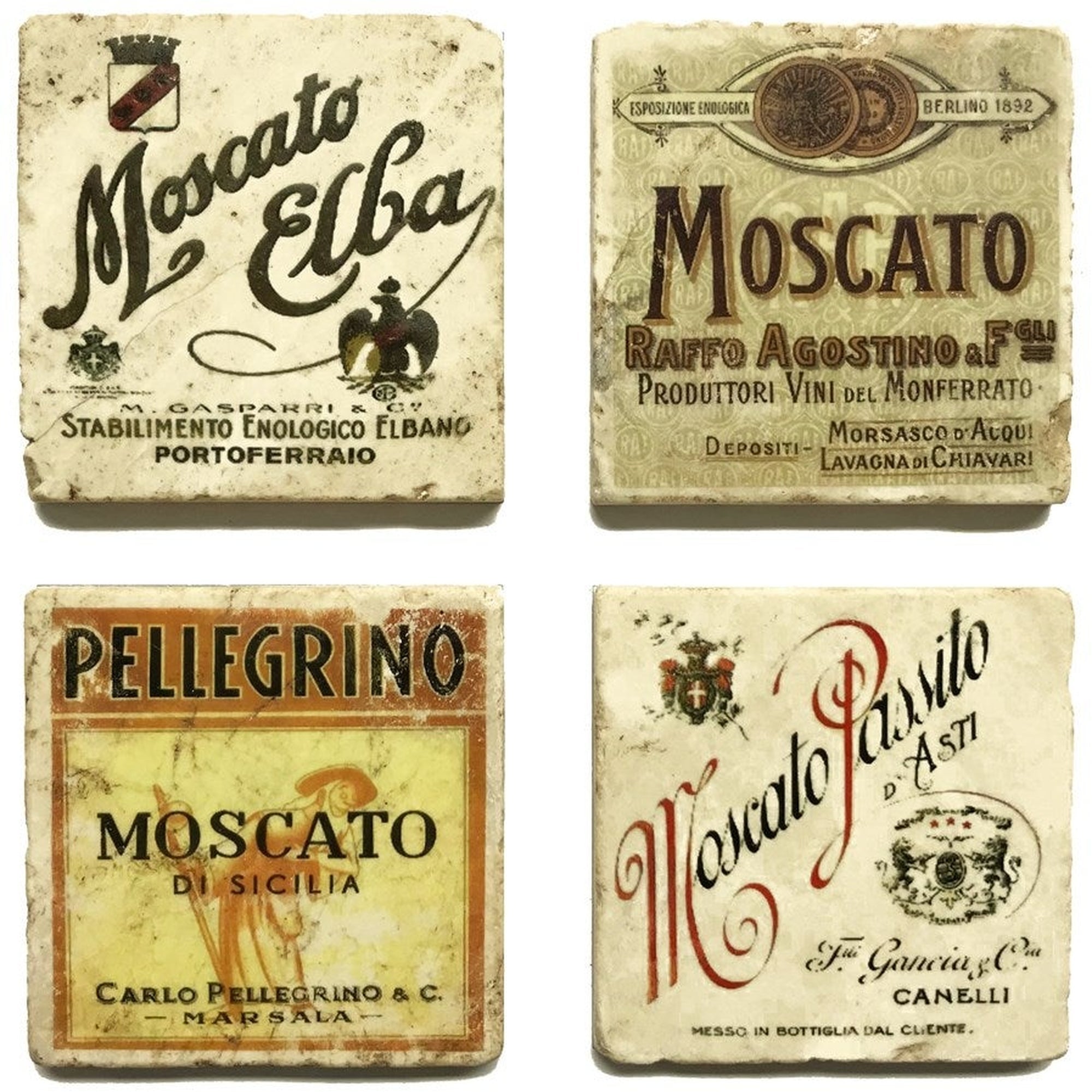 Moscato Series Set/4 Coasters 