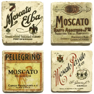 Moscato Series Set/4 Coasters 