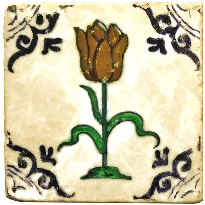 Dutch Tri Tulip Coaster S/4 