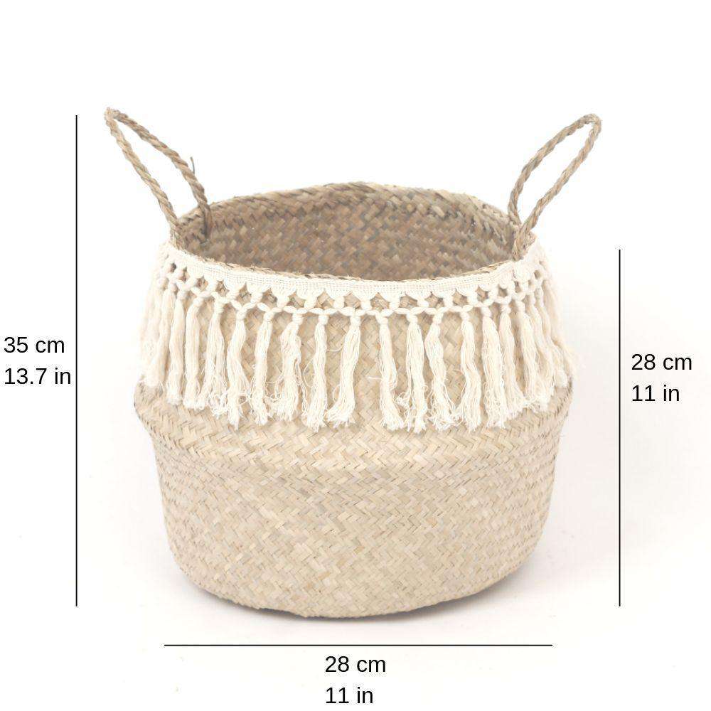 Pokha - Seagrass Basket With Tassel 