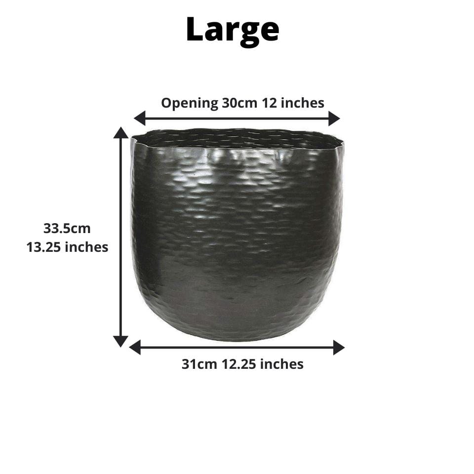 Ponche - Brass Black Basket Planter 