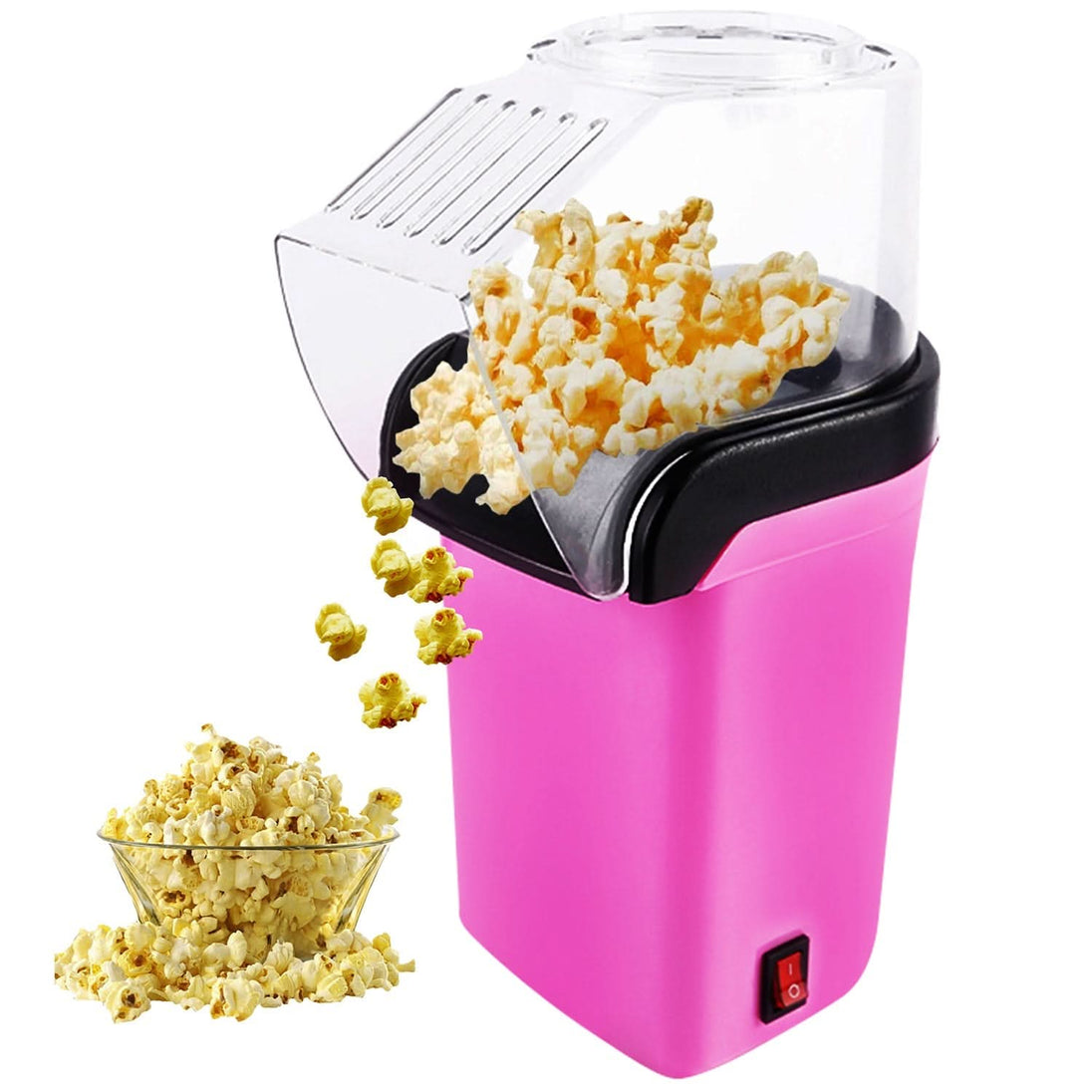 5Core Popcorn Machine 16 Cup Hot Air Popper Mini Portable Electric Pop Corn Maker PINK