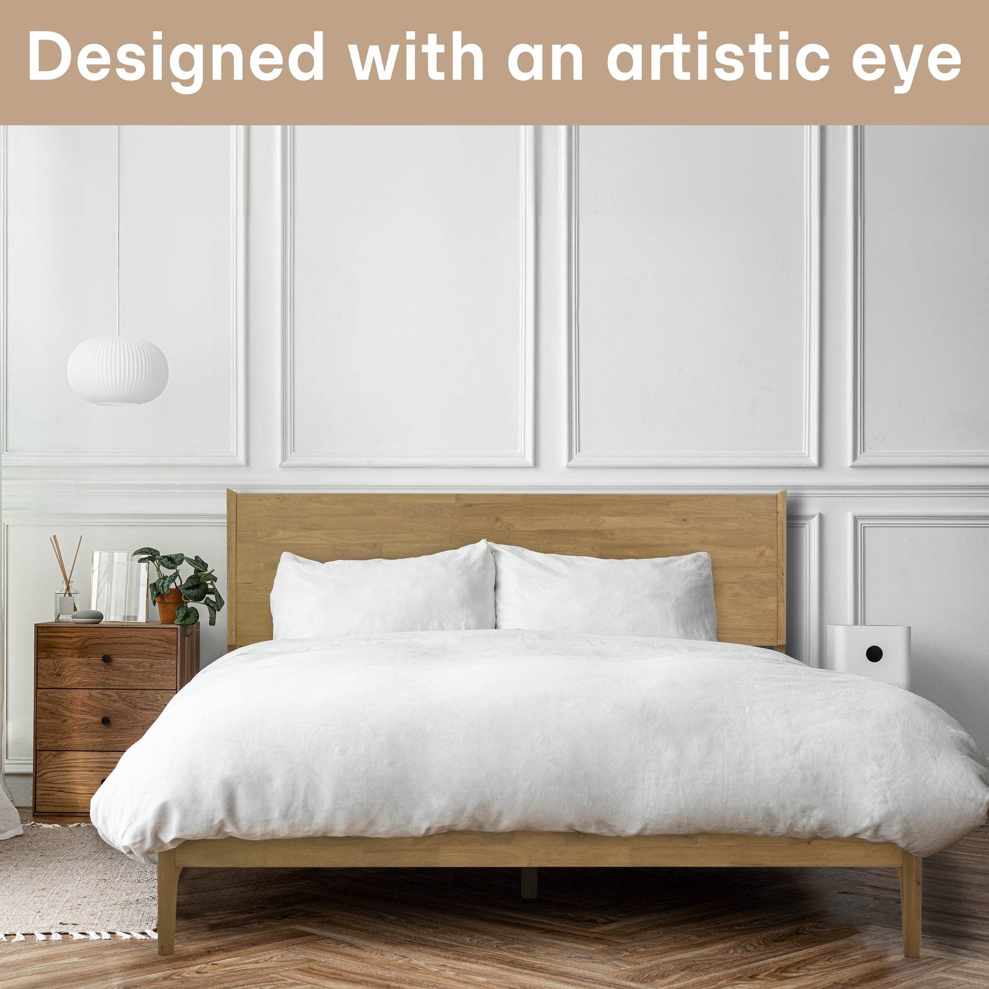 Haven Deluxe Wood Platform Bed Frame 