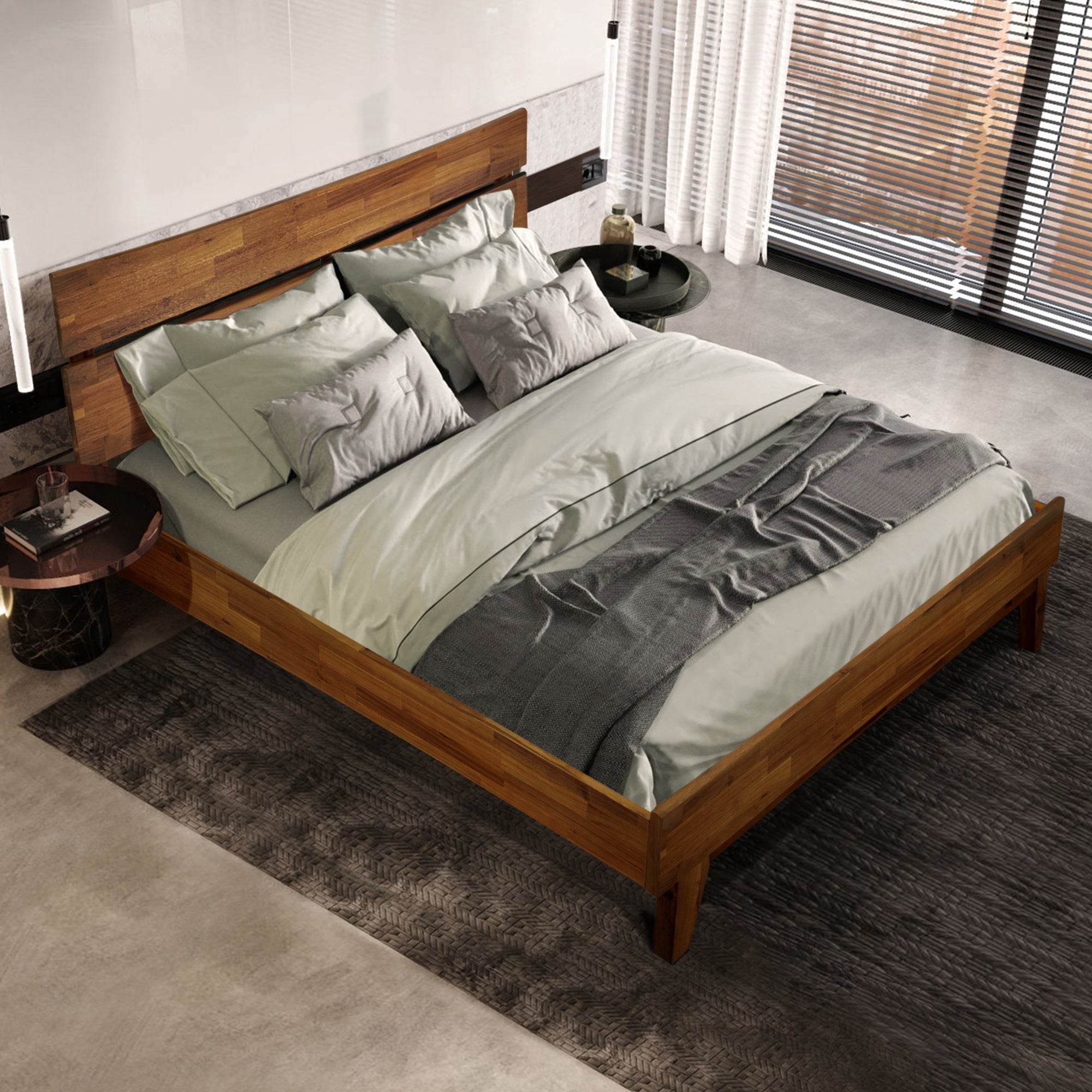 Aurora Solid Wood Bed Frame 
