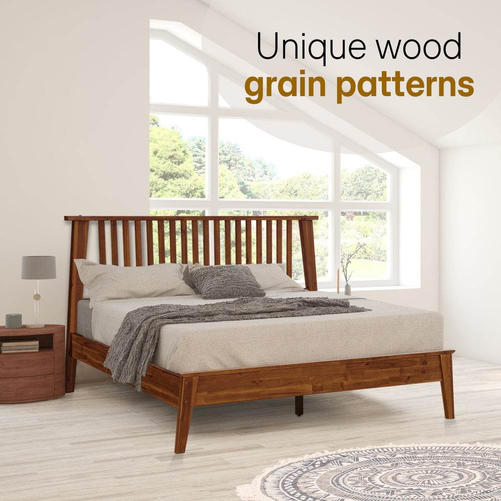 Kaylin Deluxe Wood Platform Bed Frame 