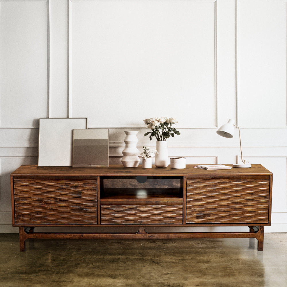 Elara TV Stand with Storage and Cable Management for TVs up to 80" 