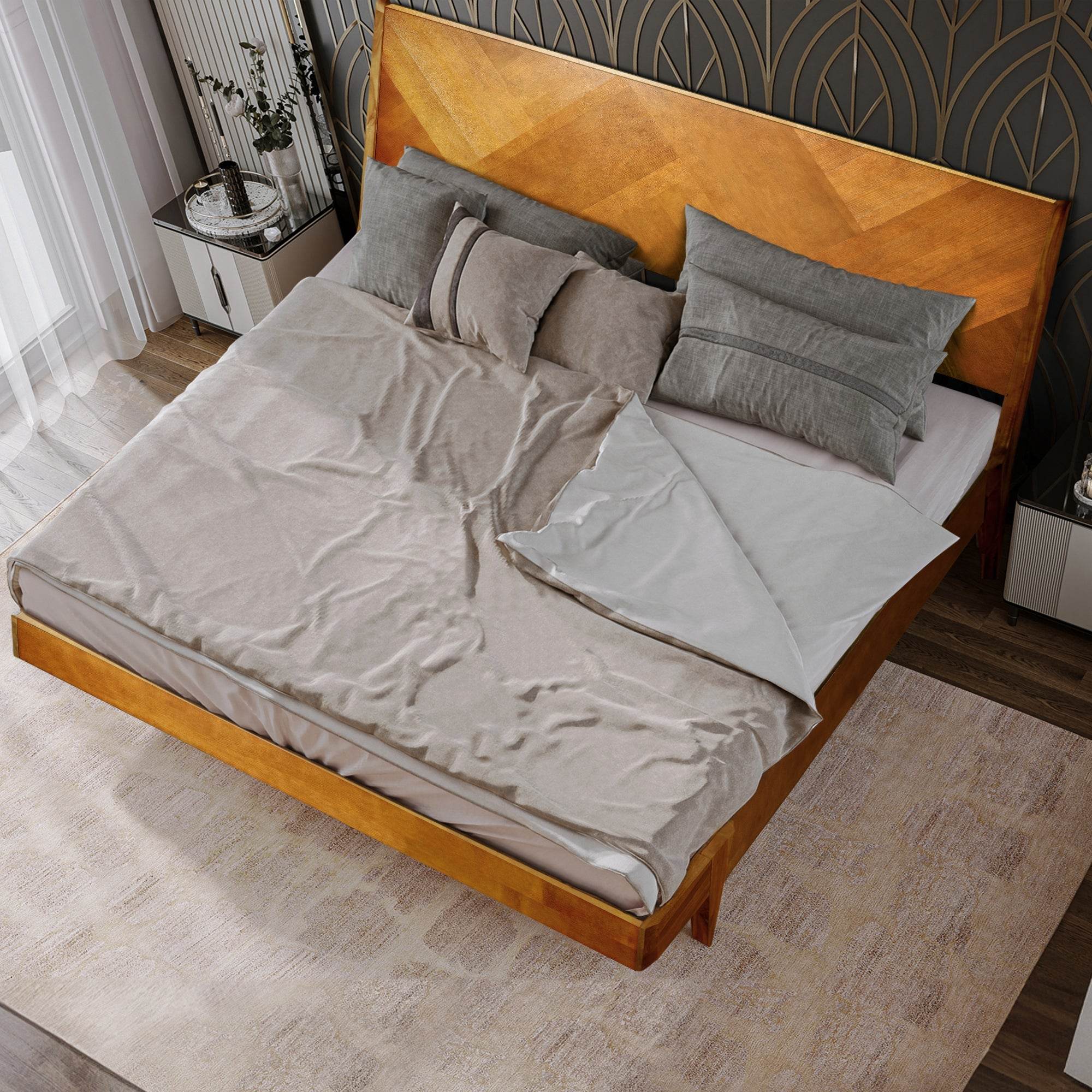 Gazelle Platform Bed Frame With Headboard 