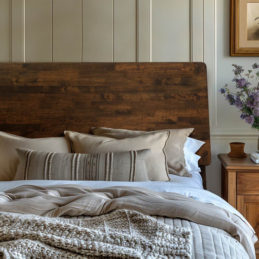 Serenity Deluxe Wood Platform Bed Frame 