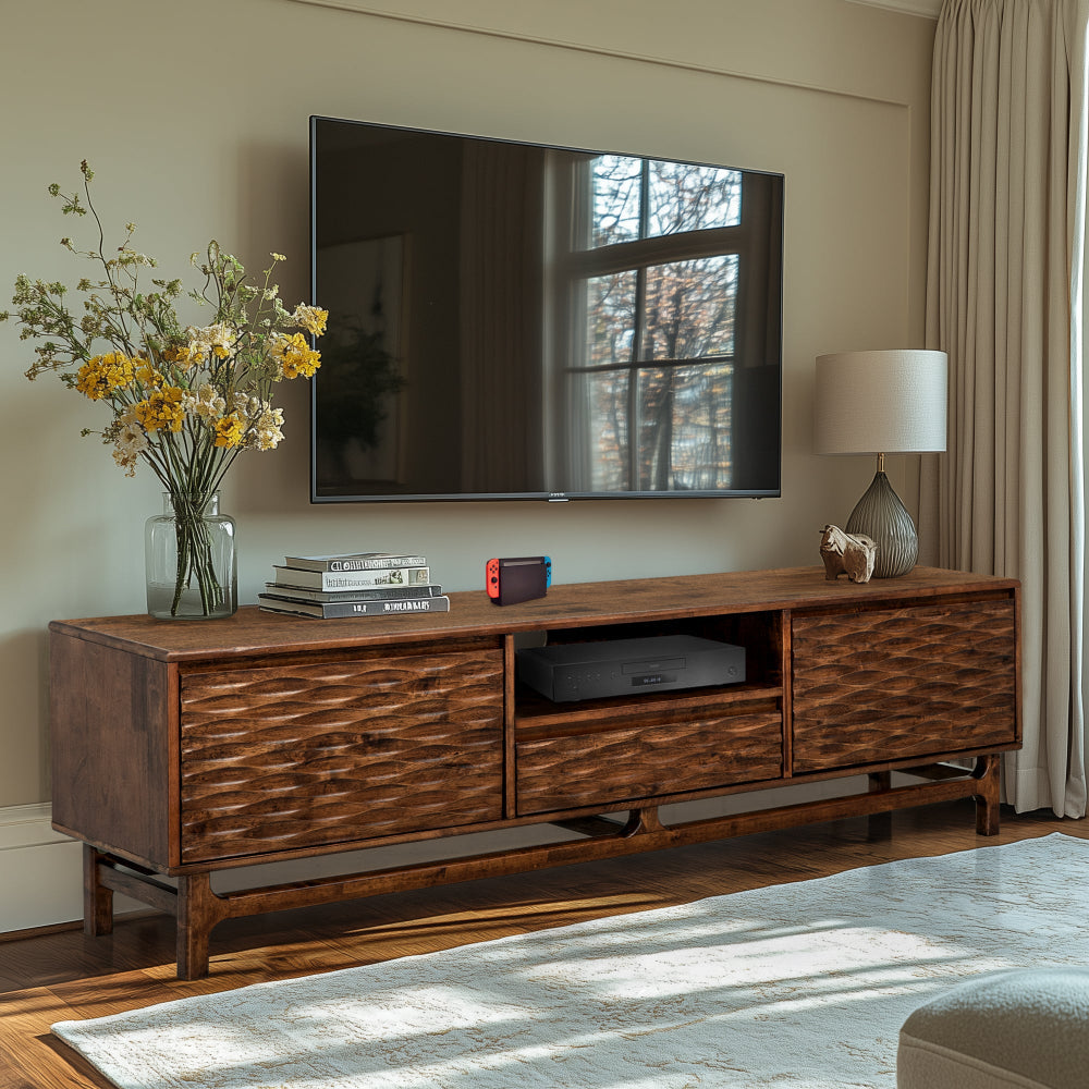 Elara TV Stand with Storage and Cable Management for TVs up to 80" 