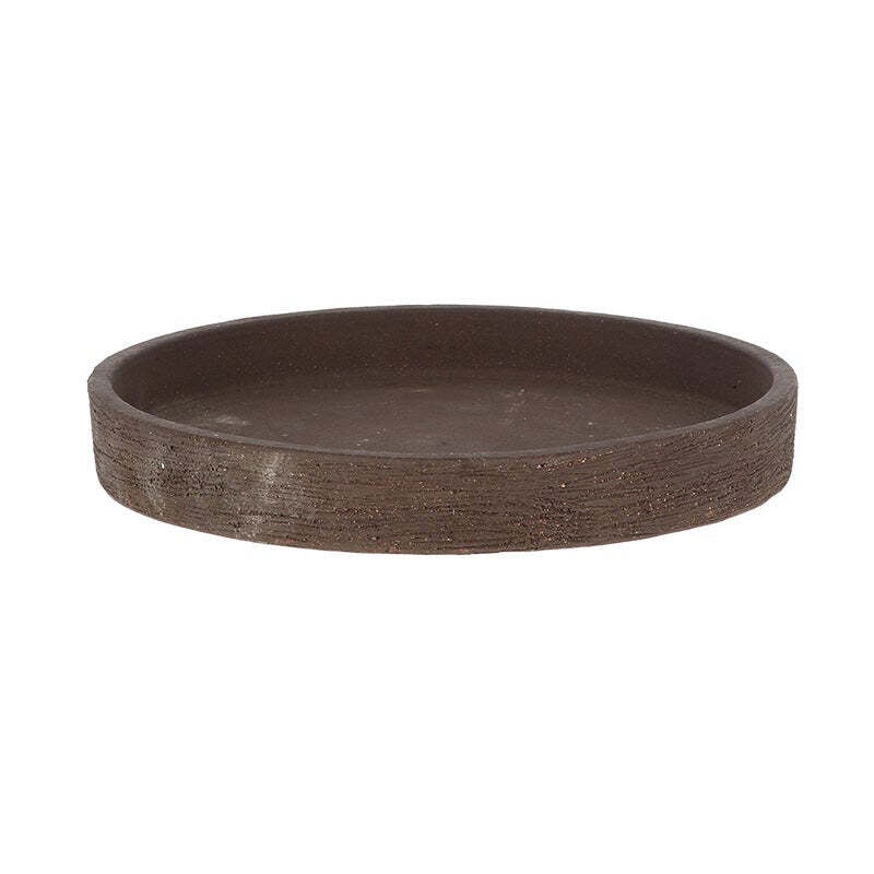 Saucer Unglazed Brown 9.9 in 