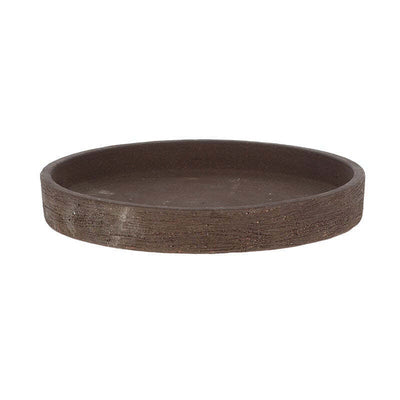 Saucer Unglazed Brown 9.9 in 