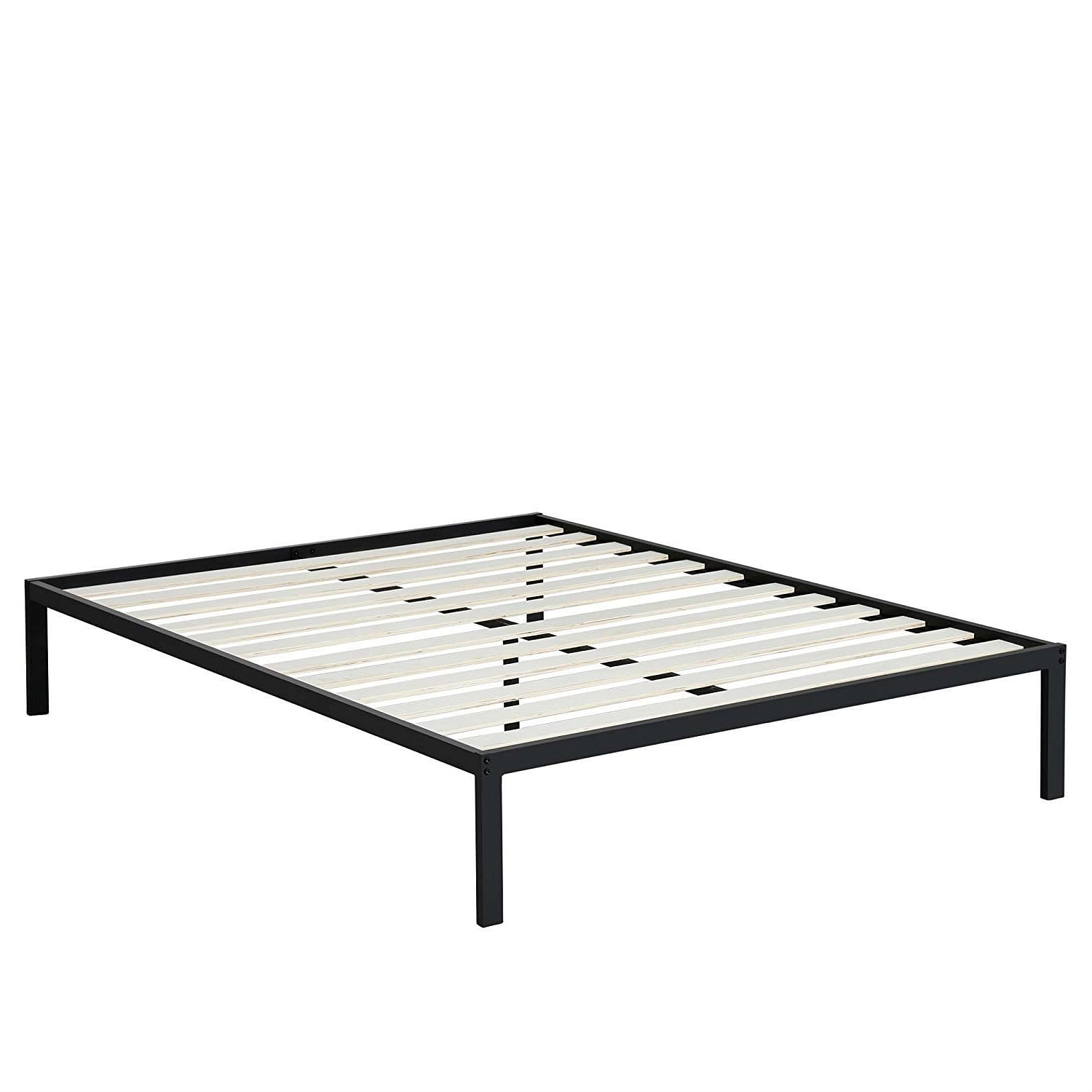 Queen size Steel Metal Platform Bed Frame with Wood Slats - Free Shipping 