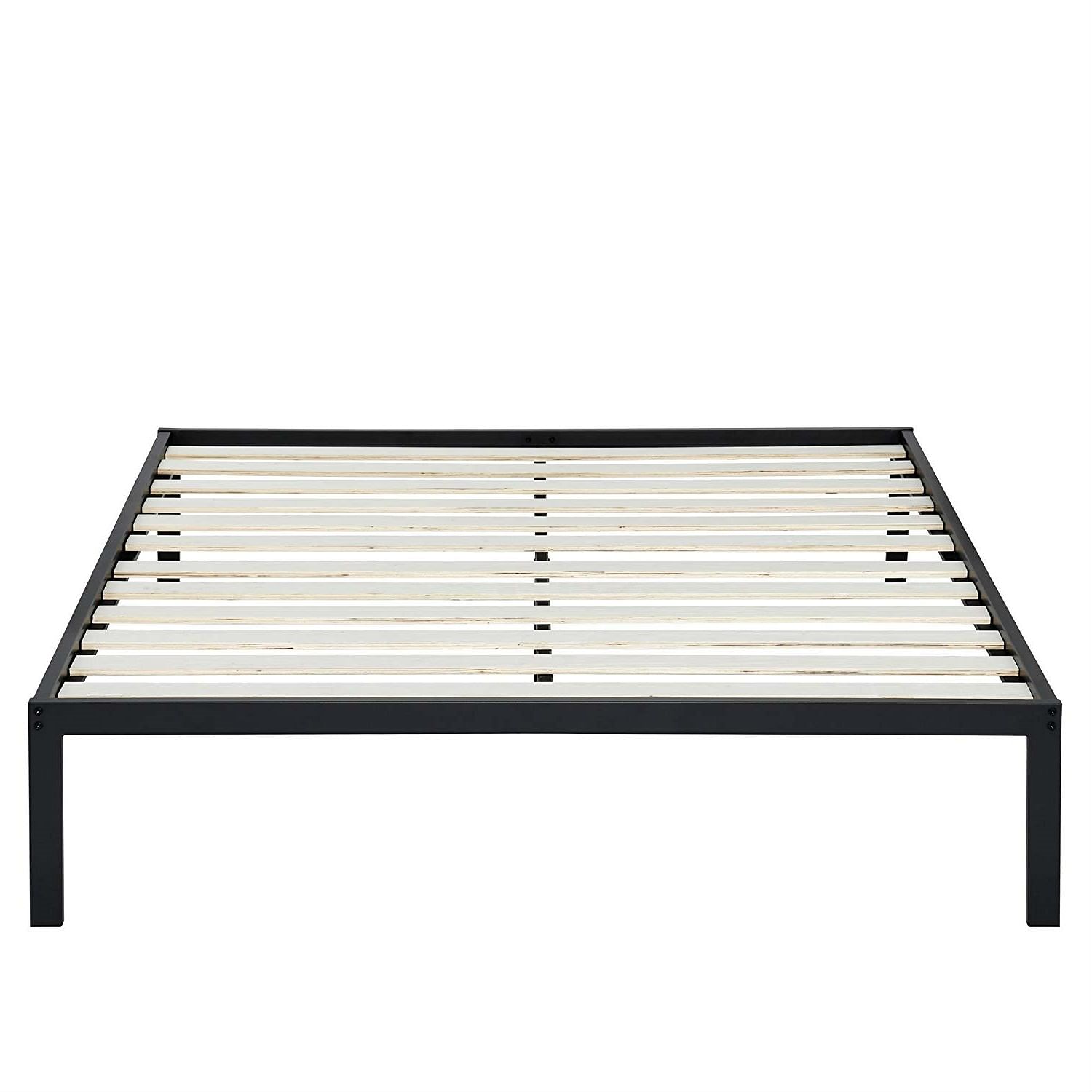 Queen size Steel Metal Platform Bed Frame with Wood Slats - Free Shipping