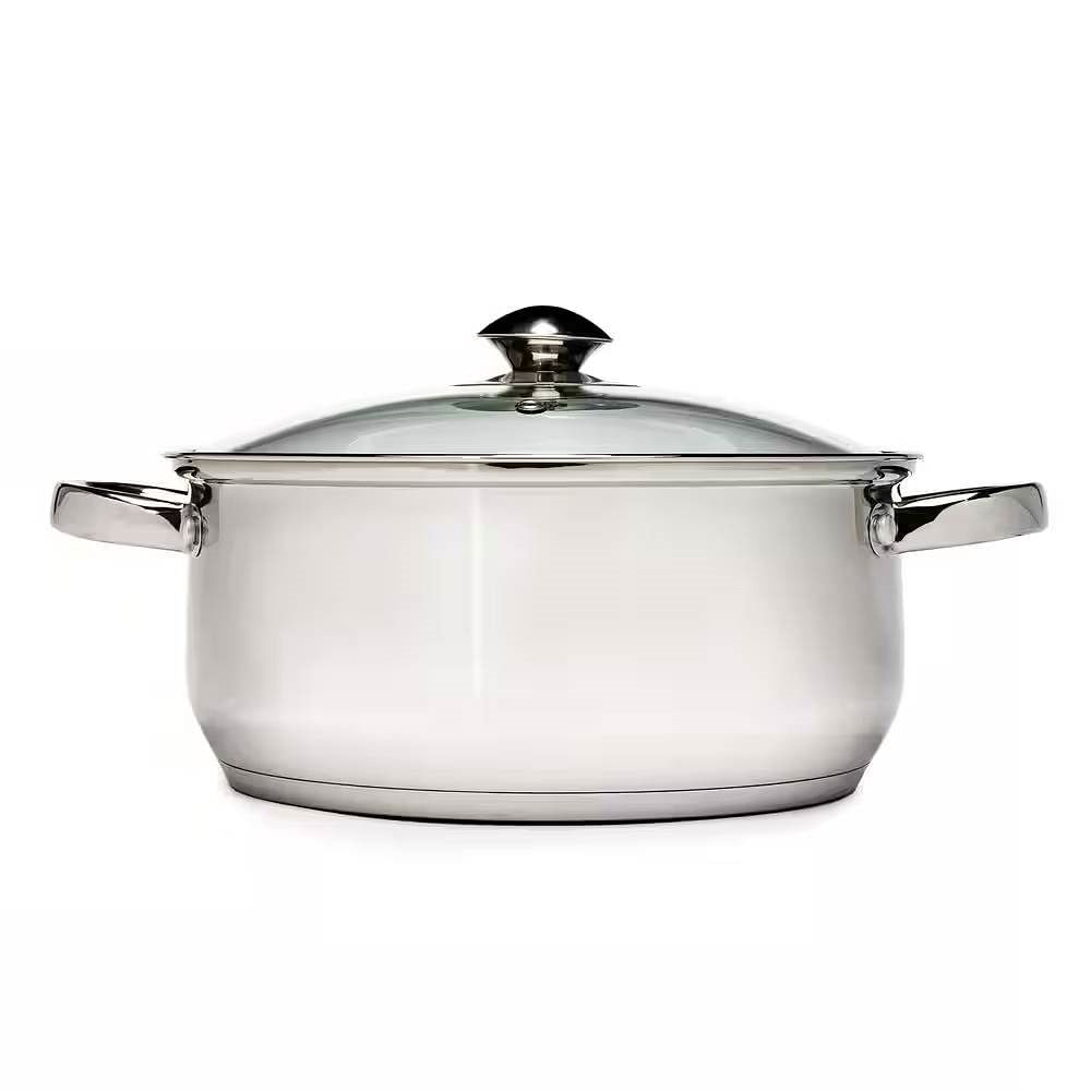 5-Quart Stainless Steel Dutch Oven with Glass Lid - Free Shipping