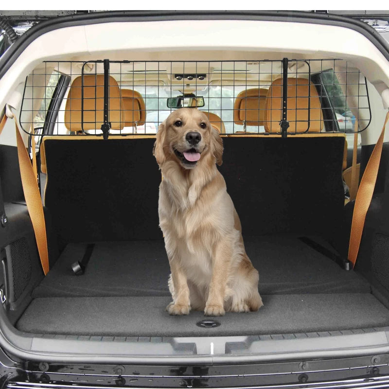 Adjustable Dog Car Barrier, Heavy Duty Dog Fence Car Safety Guard Gate for SUV, Vans, Trucks