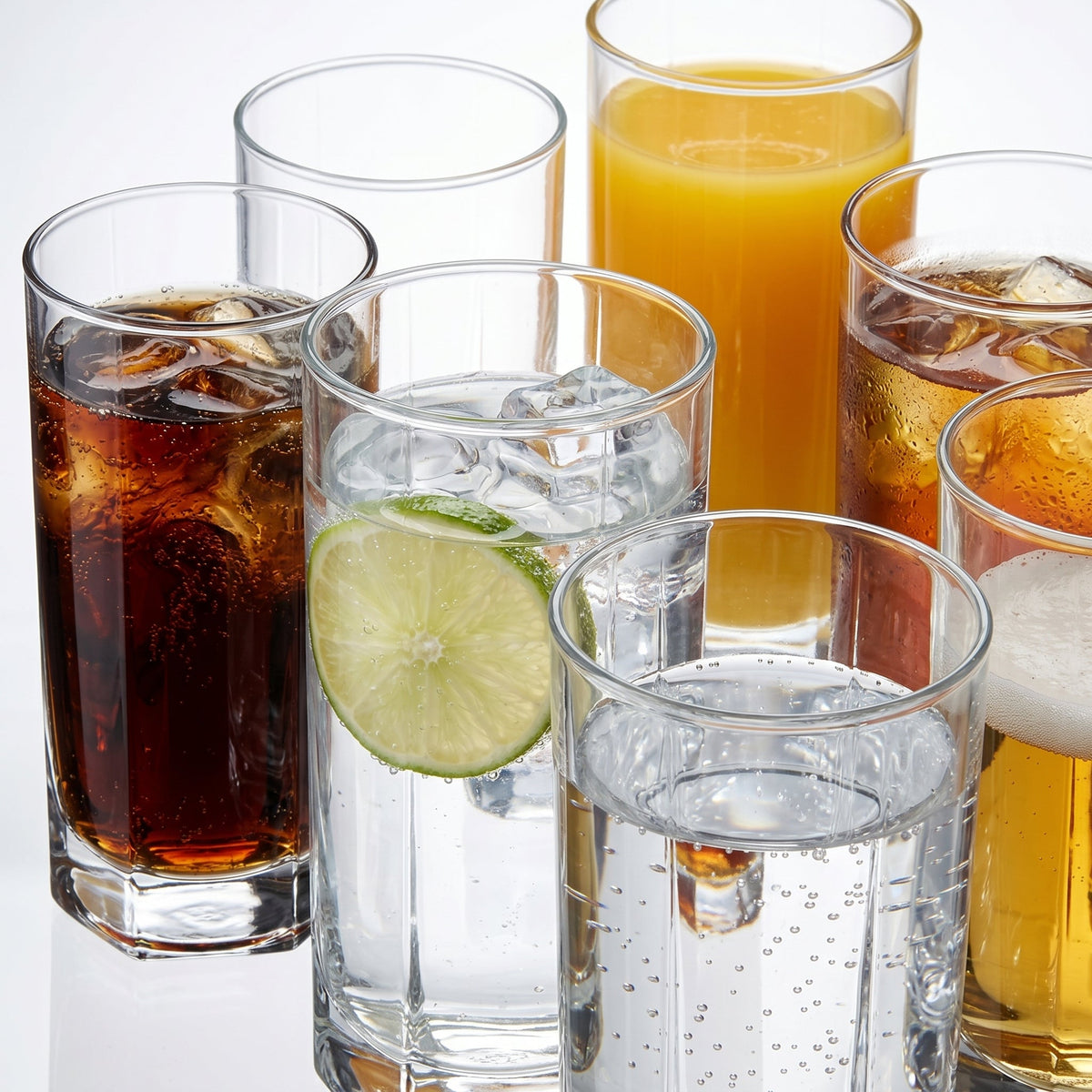 Highball Glasses, Set of 6, 440 ml (14.9 oz) Tall Drinking Glasses – Tango