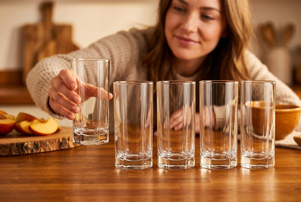 Highball Glasses, Set of 6, 440 ml (14.9 oz) Tall Drinking Glasses – Tango
